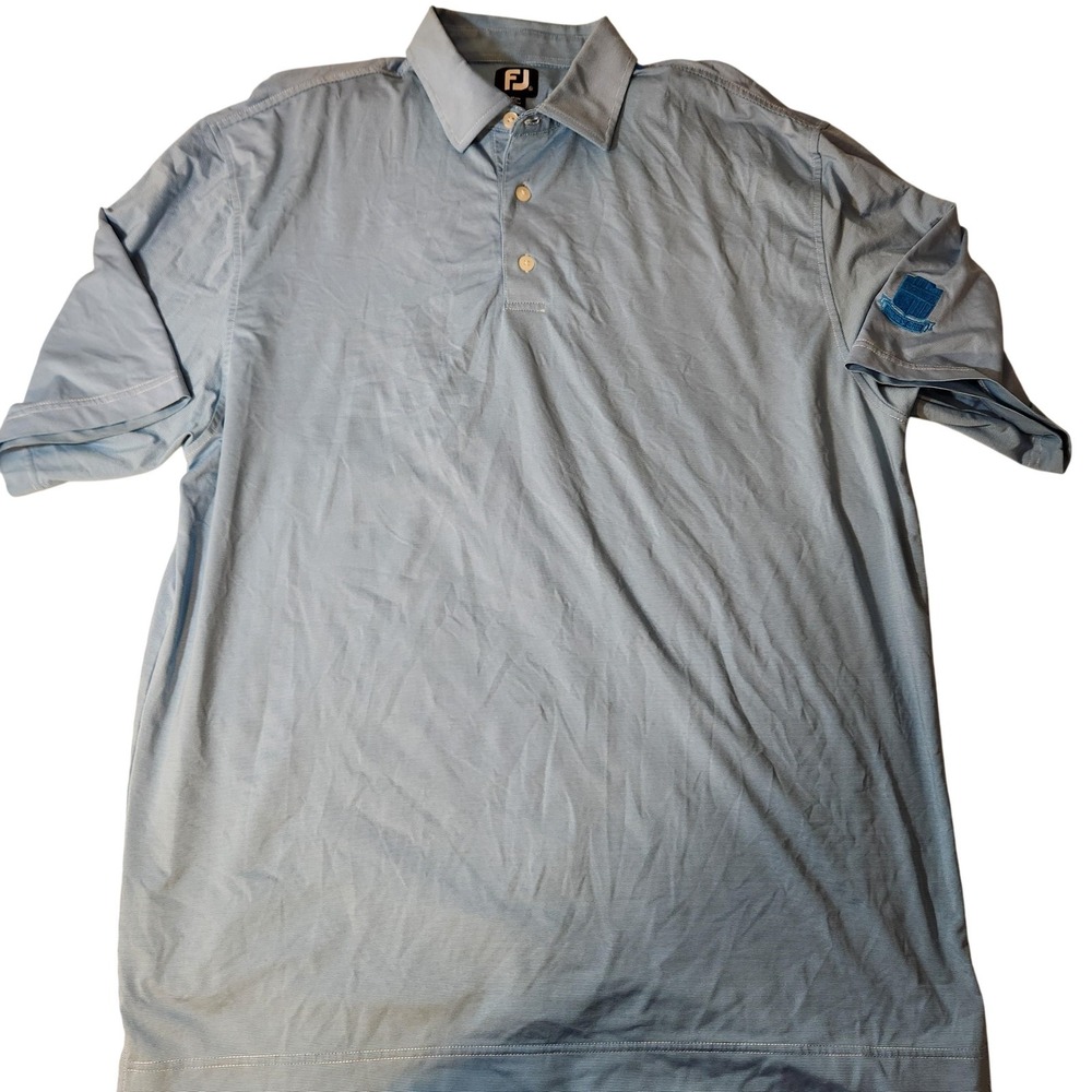 FootJoy Polo‎ Shirt Mens XL Blue Golf Performance Lightweight Embroidered Logo